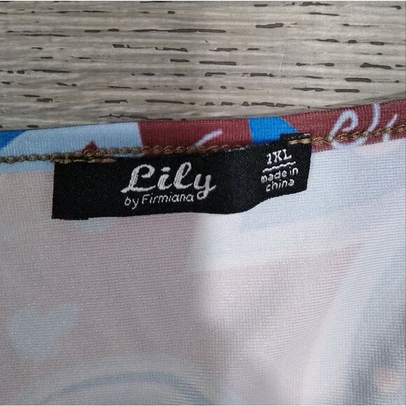 ❄️2/$5❄️[B3] Lily Quarter Sleeve Paisley & Floral Blouse, Size  1X - Picture 2 of 2